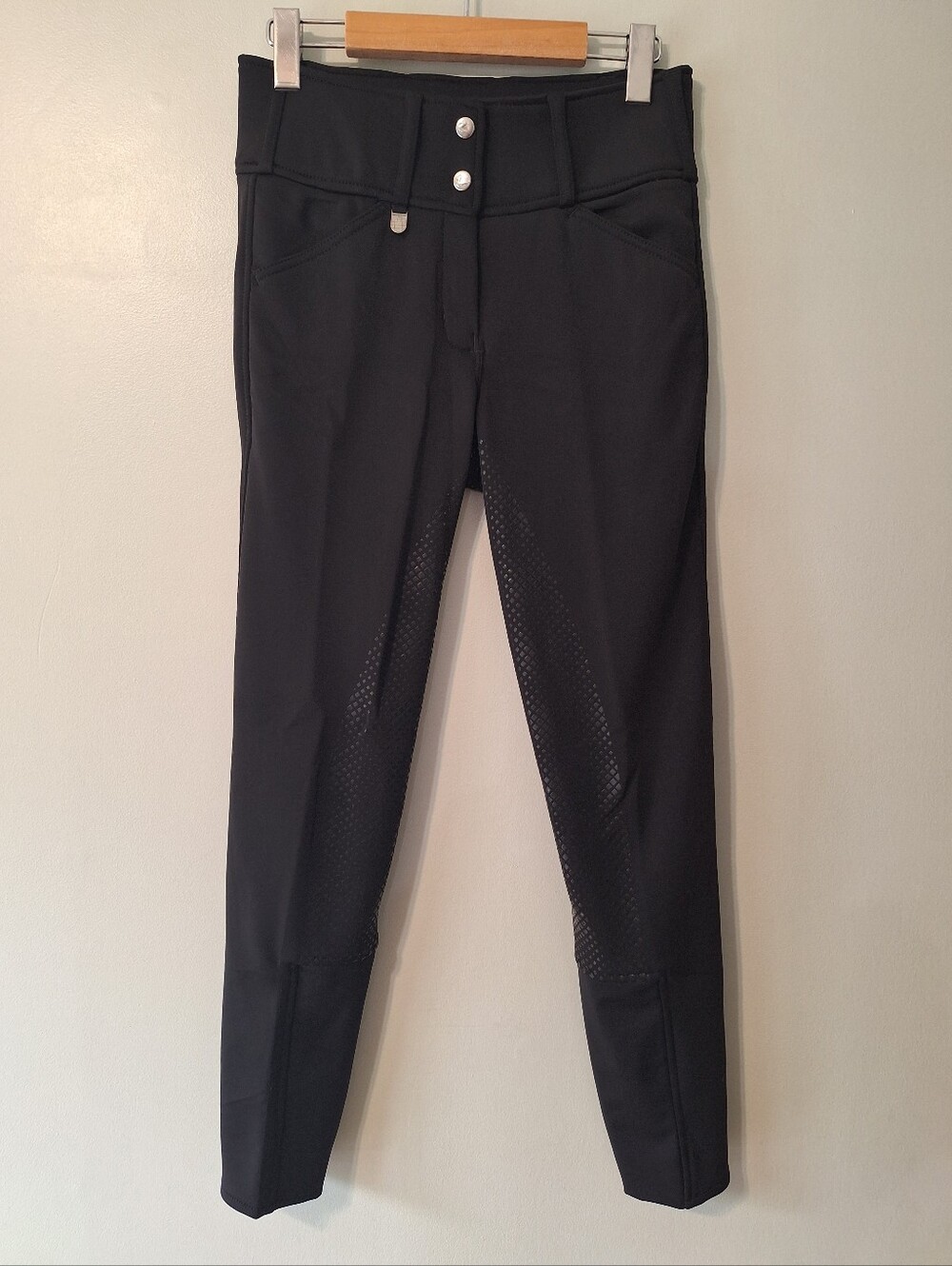 Horze Grand Prix Womens Thermo Softshell Full Seat Breeches - Black - 24